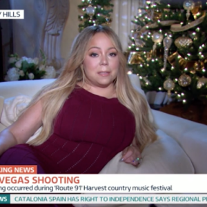 Mariah Carey interviewée en duplex de Los Angeles pour l'émission anglaise "Good Morning Britain" le 2 octobre 2017