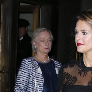 La princesse Madeleine de Suède, enceinte, à la soirée de gala de la World Childhood Foundation au restaurant Cipriani à New York, le 2 octobre 2017 © Charles Guerin-Morgan Dessalles/Bestimage