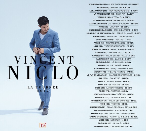 Vincent Niclo, la tournée 2017.