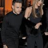 Cheryl Cole et son nouveau compagnon Liam Payne (One Direction) main dans la main lors de leur sortie au restaurant Salmontini à Londres, le 9 mars 2016.