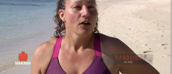 Koh-Lanta Fidji, épisode 6, le 6 octobre 2017 sur TF1. Ici Sandrine.