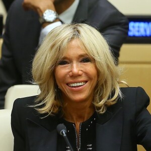 Brigitte Macron assiste au débat "Education for All" au siège des Nations Unies à New York le 20 septembre 2017.