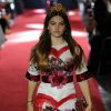 Thylane Blondeau défile à Milan pour le "Secret show" de la maison Dolce & Gabbana pour la collection printemps-été 2018 le 23 septembre 2017.