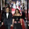 Melusine Ruspoli et son frère Théodore défilent à Milan pour le "Secret show" de la maison Dolce & Gabbana pour la collection printemps-été 2018 le 23 septembre 2017.