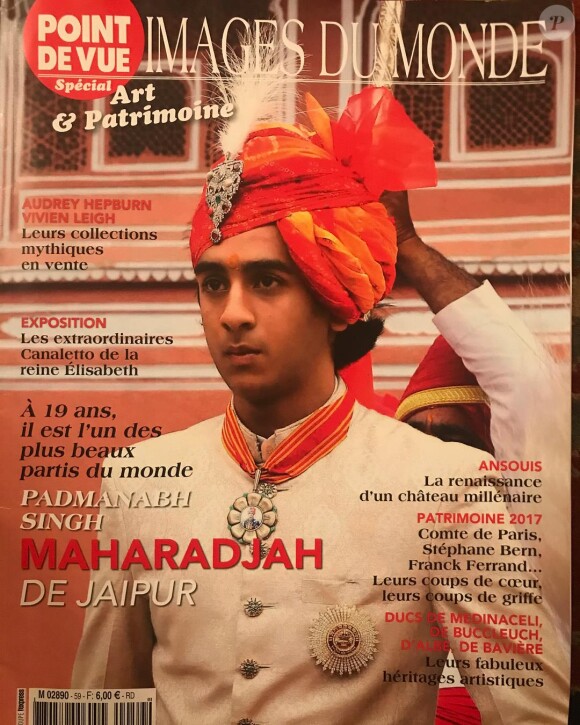 Padmanabh Singh (19 ans), maharadjah de Jaipur, accompagnera Ava Phillippe au Bal des débutantes à Paris le 25 novembre 2017.