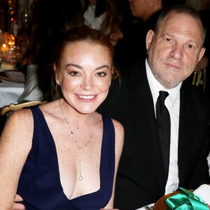 Lindsay Lohan, Harvey Weinstein lors de la soirée d'anniversaire "Fawaz's Folies" pour les 64 ans de Fawaz Gruosi (de Grisogono) à la Cala di Volpe à Porto-Cervo, Sardaigne, Italie, le 8 août 2016. © Agence/Bestimage