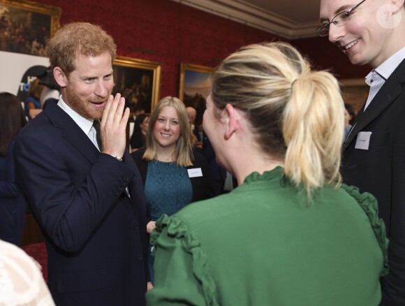 Le prince Harry, duc de Cambridge, lors du "Wolrd mental health day" au palais Saint James à Londres pour l'association Heads Together Charity le 10 octobre 2017.