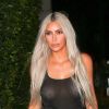 Exclusif - Kim Kardashian et son mari Kanye West sont allés diner en amoureux au restaurant Giorgio Baldi à Santa Monica. Le 23 septembre 2017.