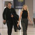 Exclusif - Margot Robbie et son mari Tom Ackerley arrivent à l'aéroport JFK de New York le 8 octobre 2017
