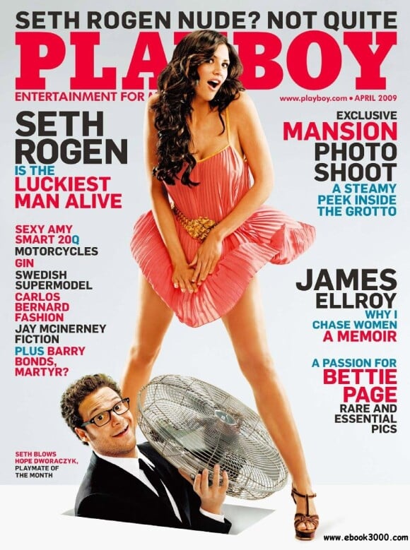 Seth Rogen en couverture de Playboy, avril 2009.
