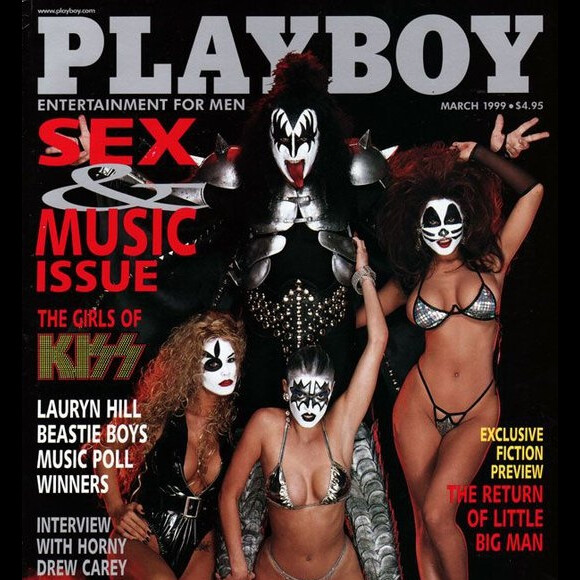 Gene Simmons en couverture de Playboy, mars 1999.