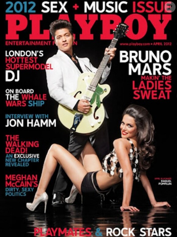 Bruno Mars en couverture de Playboy, avril 2012.