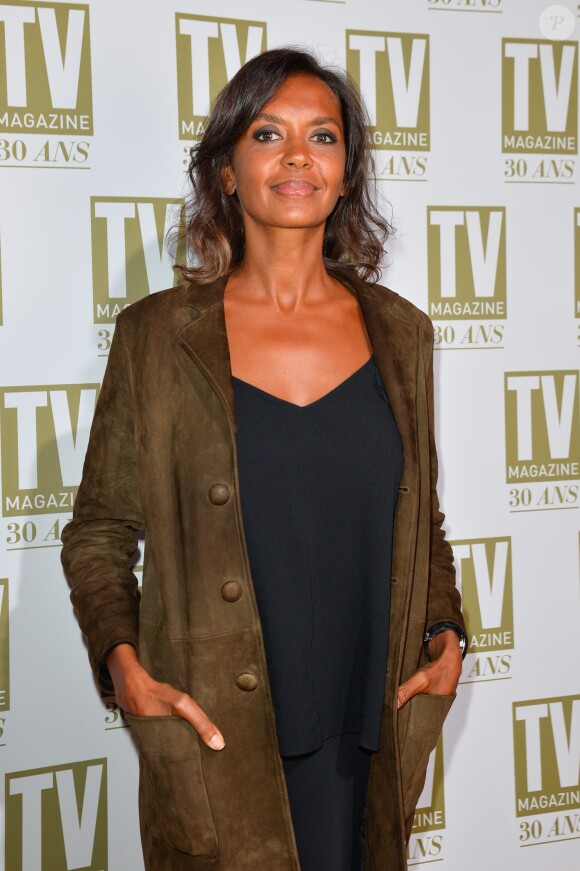 Exclusif - Karine Le Marchand - Soirée d'anniversaire des 30 ans de TV Magazine au Pavillon des Champs-Elysées à Paris le 17 octobre 2017. © Coadic Guirec/Bestimage