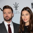 Justin Timberlake et sa femme Jessica Biel lors de la première de ''The Book of Love'' à Los Angeles, le 10 janvier 2017.