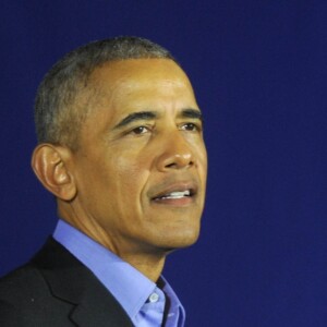 Barack Obama soutient la candidature de Phil Murphy au poste de gouverneur du New Jersey le 19 octobre 2017.