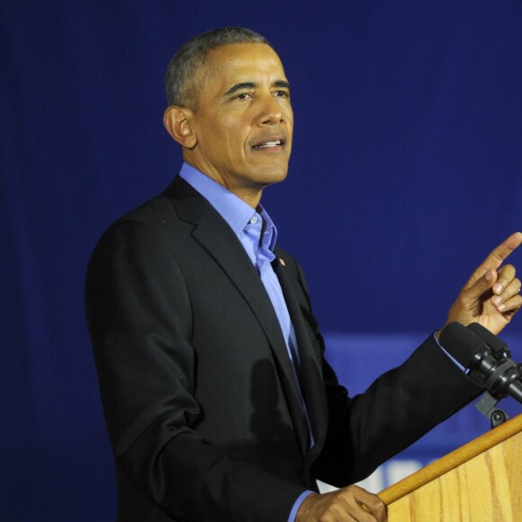 Barack Obama soutient la candidature de Phil Murphy au poste de gouverneur du New Jersey le 19 octobre 2017.