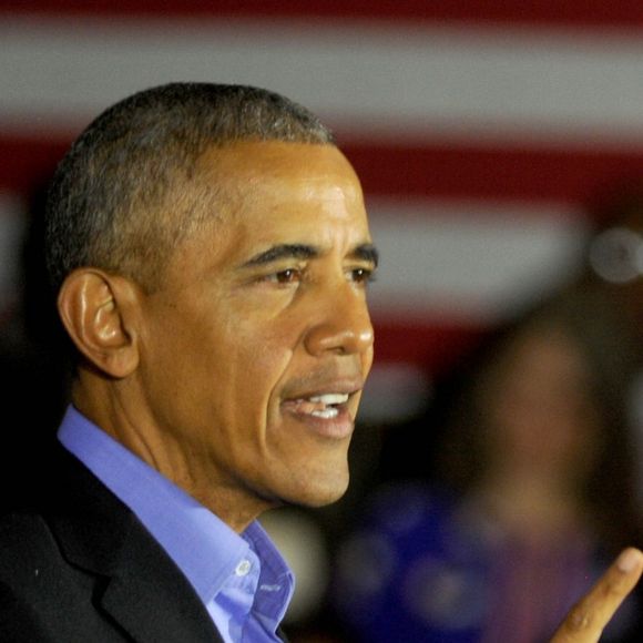 Barack Obama soutient la candidature de Phil Murphy au poste de gouverneur du New Jersey le 19 octobre 2017.