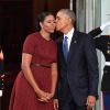 Michelle et Barack Obama à la Maison-Blanche. Washington, le 20 janvier 2017.