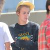 Exclusif - Justin Bieber à la sortie de l'église à Los Angeles, le 22 octobre 2017.