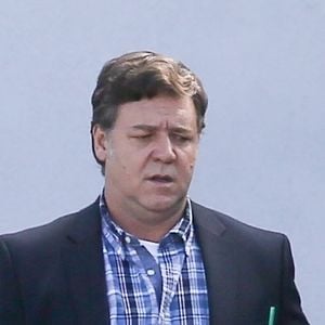 Exclusif - Russell Crowe sur le tournage de "Boy Erased" à Atlanta le 22 octobre 2017.