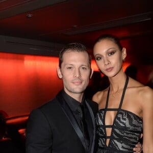 Exclusif - Nicolas Duvauchelle (costume Azzaro) et sa compagne Anouchka Alsif (robe Azzaro) - After de l'avant-première du film "Dalida" au Club Haussmann à Paris le 30 novembre 2016. © Rachid Bellak/Bestimage