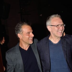 Exclusif - Le fondateur du Festival, l'acteur et metteur en scène Steve Suissa et Laurent Ruquier - 4e soirée du tout 1er Festival du Théâtre Français en Israël, organisé par Steve Suissa à Tel Aviv, le 30 octobre 2017. © Erez Lichtfeld/Bestimage