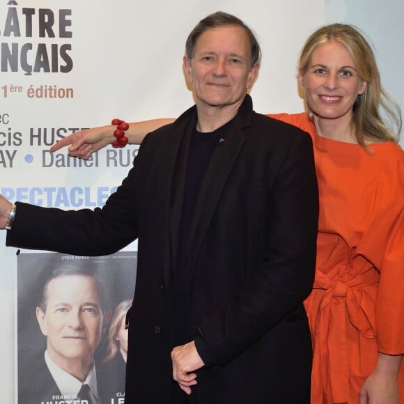 Francis Huster et la pianiste Claire-Marie Le Guay - 3e soirée du tout 1er Festival du Théâtre Français en Israël, organisé par Steve Suissa à Tel Aviv, le 29 octobre 2017. © Erez Lichtfeld/Bestimage