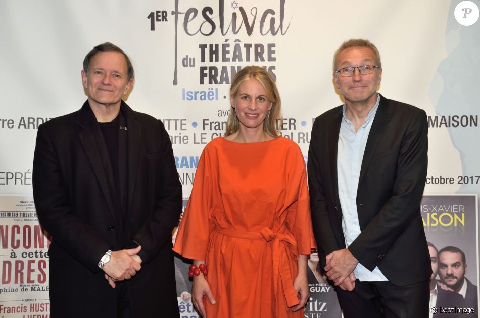 Francis Huster La Pianiste Claire Marie Le Guay Et Laurent Ruquier 3e Soiree Du Tout 1er Festival Du Theatre Francais En Israel Organise Par Steve Suissa A Purepeople