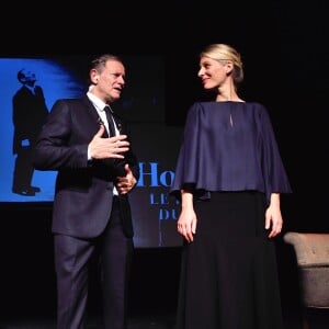 Francis Huster et la pianiste Claire-Marie Le Guay - 3e soirée du tout 1er Festival du Théâtre Français en Israël, organisé par Steve Suissa à Tel Aviv, le 29 octobre 2017. © Erez Lichtfeld/Bestimage