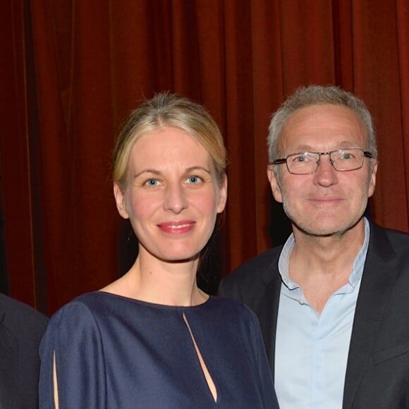 Francis Huster, la pianiste Claire-Marie Le Guay, Laurent Ruquier et le fondateur du festival l'acteur et metteur en scène Steve Suissa - 3e soirée du tout 1er Festival du Théâtre Français en Israël, organisé par Steve Suissa à Tel Aviv, le 29 octobre 2017. © Erez Lichtfeld/Bestimage