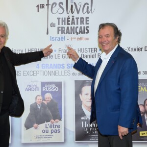 Exclusif - Pierre Arditi et Daniel Russo - 2e soirée du tout 1er Festival du Théâtre Français en Israël, organisé par Steve Suissa à Tel Aviv, le 23 octobre 2017. © Erez Lichtfeld/Bestimage