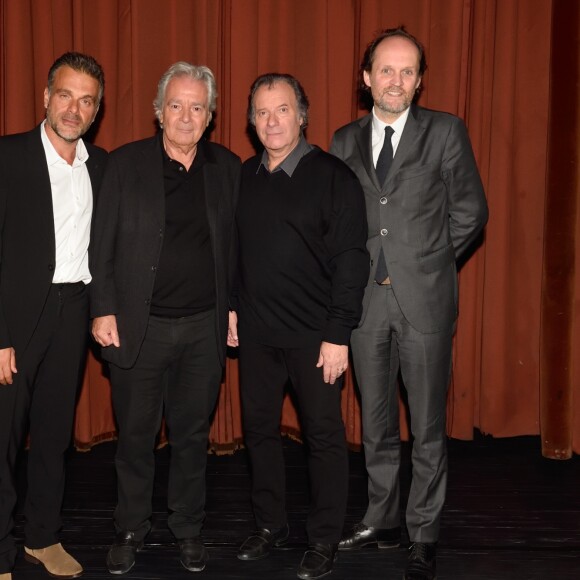 Exclusif - Steve Suissa, fondateur du festival, Pierre Arditi, Daniel Russo et Jean-Marc Dumontet, producteur du festival - 2e soirée du tout 1er Festival du Théâtre Français en Israël, organisé par Steve Suissa à Tel Aviv, le 23 octobre 2017. © Erez Lichtfeld/Bestimage