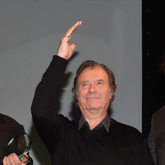 Exclusif - Pierre Arditi, Daniel Russo et Jean-Marc Dumontet, producteur du festival - 2e soirée du tout 1er Festival du Théâtre Français en Israël, organisé par Steve Suissa à Tel Aviv, le 23 octobre 2017. © Erez Lichtfeld/Bestimage