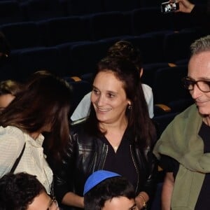 Exclusif - Thierry Lhermitte et Francis Huster avec des élèves - 1re soirée du tout 1er Festival du Théâtre Français en Israël, organisé par Steve Suissa à Tel Aviv, le 22 octobre 2017. © Erez Lichtfeld/Bestimage