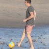 Exclusif - David Beckham et ses enfants Brooklyn, Romeo, Cruz et Harper profitent d'un après-midi ensoleillé à la plage. Malibu, le 22 octobre 2017.