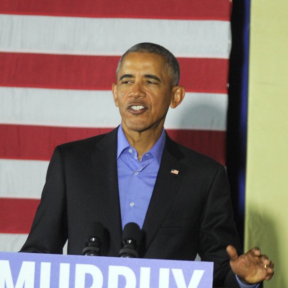 Barack Obama soutient la candidature de Phil Murphy au poste de gouverneur du New Jersey le 19 octobre 2017.