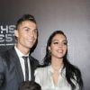 Cristiano Ronaldo, son fils Cristiano Jr et sa compagne Georgina Rodriguez, enceinte, lors des FIFA Football Awards 2017 au London Palladium à Londres, le 23 octobre 2017. © Pierre Perusseau/Bestimage