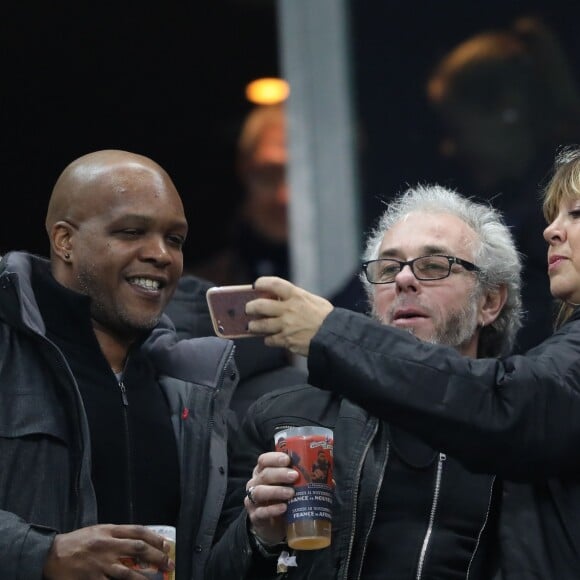 Michèle Bernier au Stade de France le 11 novembre 2017 lors du match de rugby France - Nouvelle-Zélande (18-38), à Saint-Denis.