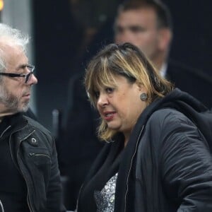 Michèle Bernier au Stade de France le 11 novembre 2017 lors du match de rugby France - Nouvelle-Zélande (18-38), à Saint-Denis.