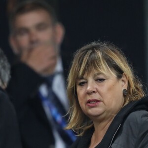 Michèle Bernier au Stade de France le 11 novembre 2017 lors du match de rugby France - Nouvelle-Zélande (18-38), à Saint-Denis.