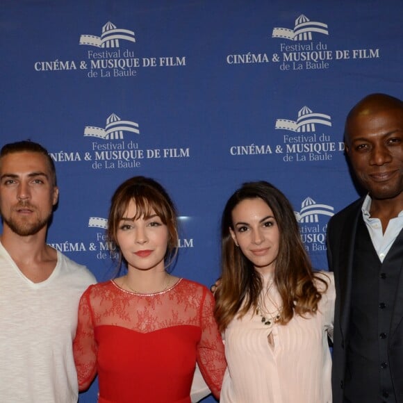 Benoît Rabille, Alix Bénézech et Alexandra Naoum, Harry Roselmack - Cérémonie de clôture de la 4e édition le Festival du Cinéma et Musique de Film de La Baule le 12 novembre 2017. © Rachid Bellak/Bestimage