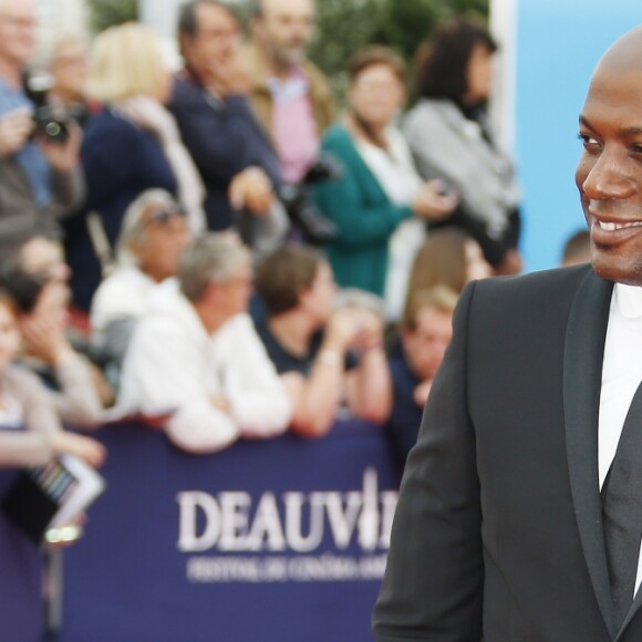 Harry Roselmack et son épouse Chrislaine - People sur le tapis rouge de la soirée d'ouverture du 42e Festival du cinéma Américain de Deauville. Le 2 septembre 2016 © Christophe Aubert via Bestimage
