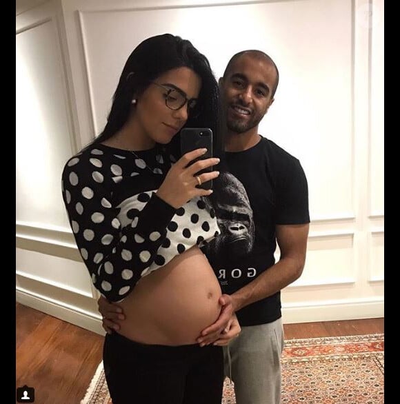 Lucas et sa femme Larissa Saad, Instagram, le 20 juin 2017.