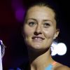 Kristina Mladenovic remporte le tournoi de Saint-Pétersbourg, le 5 février 2017.