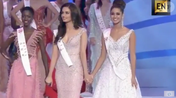 Aurore Kichenin, dans le Top 5 de Miss Monde 2017. La gagnante est Miss Inde, Manushi Chillar. Novembre 2017.