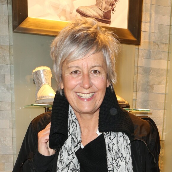 Annie Lemoine - Soiree d'ouverture de la boutique UGG au 46 rue du Four a Paris le 12 decembre 2013.