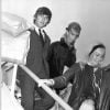 George Harrison, Patty Boyd , John et Cynthia Lennon à l'aéroport d'Heathrow le 26 mai 1964
