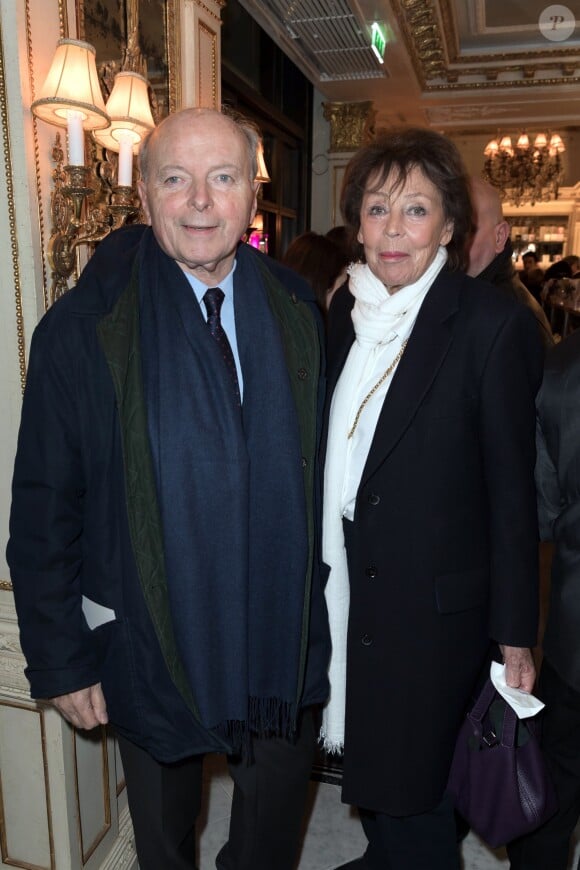 Exclusif - Jacques Toubon et sa femme Lise - Soirée d'inauguration du Café Pouchkine au 16, place de la Madeleine dans le 8ème arrondissement à Paris le 29 novembre 2017. © Julio Piatti/Bestimage