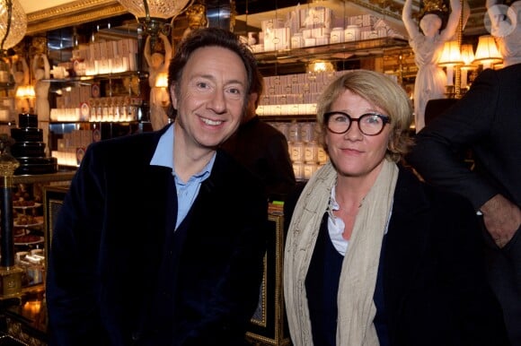 Exclusif - Stéphane Bern et Ariane Massenet - Soirée d'inauguration du Café Pouchkine au 16, place de la Madeleine dans le 8ème arrondissement à Paris le 29 novembre 2017. © Julio Piatti/Bestimage