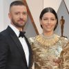 Justin Timberlake et sa femme Jessica Biel à la 89ème cérémonie des Oscars au Hollywood & Highland Center à Hollywood, Los Angeles, Califonie, Etats-Unis, le 26 février 2017.
